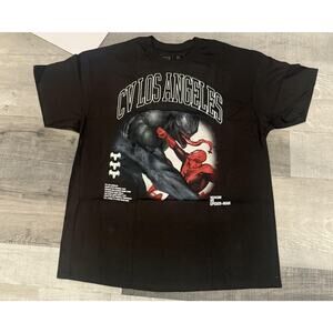 Marvel Venom vs Spider-Man Shirt Mens XL Black CV Los Angeles Graphic Tee Comic